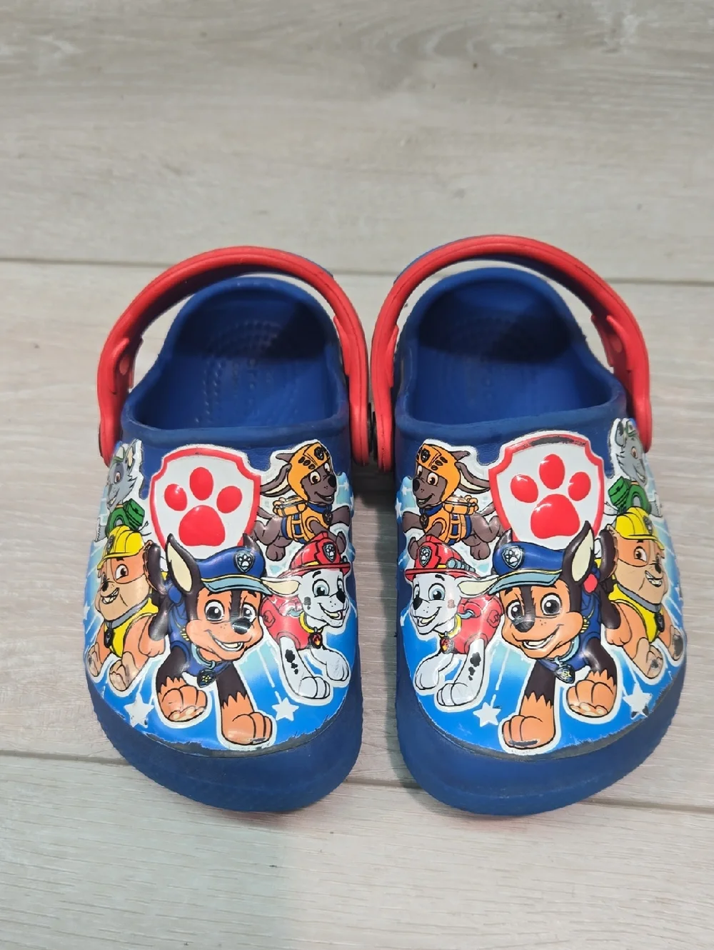 Crocs Kids Boys Paw Patrol Blue&Red Clog Sandals Summer Outdoor Sz C8